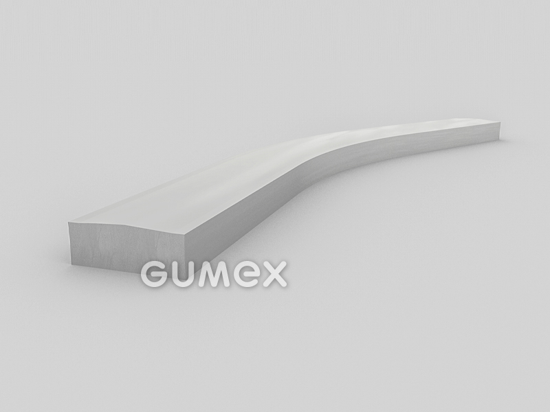 Rechteckiges Silikonprofil, 3x10mm, 60°ShA, ISO 3302-1 E2, -60°C/+230°C, weiß, 